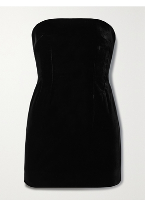 WARDROBE.NYC - Strapless Velvet Mini Dress - Black - xx small,x small,small,medium,large,x large