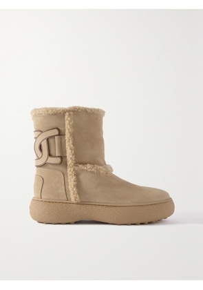 Tod's - Winter Gommini Shearling Ankle Boots - Neutrals - IT34,IT35.5,IT36,IT36.5,IT37,IT37.5,IT38,IT38.5,IT39,IT39.5,IT40,IT40.5,IT41,IT41.5