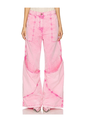 THE ATTICO Wide Leg Pant in Pink. Size 24. Also in 25, 27, 28, 29, 30.