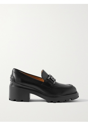 Tod's - Gomma Carro Embellished Leather Loafers - Black - IT34,IT34.5,IT35,IT35.5,IT36,IT36.5,IT37,IT37.5,IT38,IT38.5,IT39,IT39.5,IT40,IT40.5,IT41,IT41.5,IT42