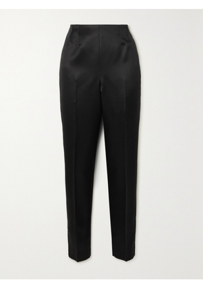 Gabriela Hearst - + Net Sustain Masto Organic Wool And Silk-blend Satin Tapered Pants - Black - IT40,IT42,IT44,IT46