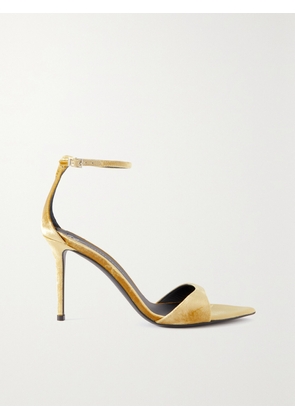GIUSEPPE ZANOTTI - Veronica Velvet Sandals - Gold - IT36,IT36.5,IT37,IT37.5,IT38,IT38.5,IT39,IT39.5,IT40,IT40.5,IT41,IT42