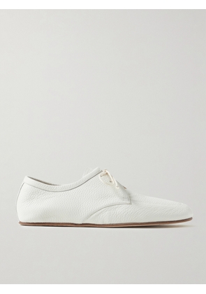 Gabriela Hearst - Luca Textured-leather Loafers - Off-white - IT36,IT37,IT37.5,IT38,IT38.5,IT39,IT39.5,IT40,IT40.5,IT41,IT42