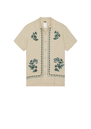 Agua Bendita Jack Shirt in Beige. Size M. Also in S.