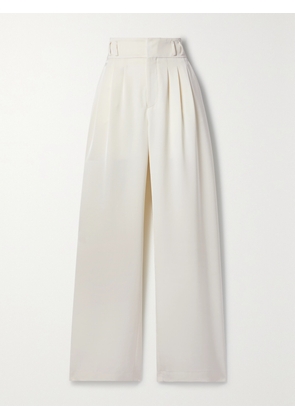 Altuzarra - Tyr Pleated Grain De Poudre Wide-leg Pants - Ivory - FR 34,FR 36,FR 38,FR 40,FR 42,FR 44,FR 46