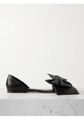 LOEWE - Toy Bow-detailed Leather Slides - Black - IT35,IT36,IT37,IT38,IT39,IT40,IT41