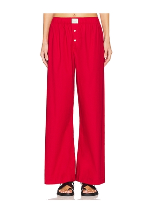 Comme Si La Boxer Alta Pant in Red. Size M. Also in XS, S, XL.