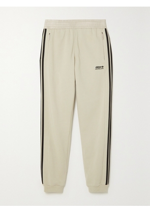 Moncler Genius - + Adidas Originals Shell-trimmed Jersey Wide-leg Track Pants - Cream - x small,small,medium,large,x large
