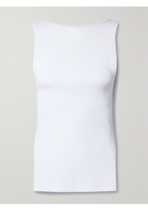 KHAITE - Evelyn Ribbed-knit Tank - White - x small,small,medium,large,x large