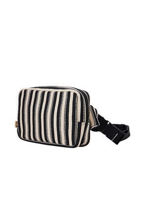 BEIS The Summer Stripe Belt Bag in Black.