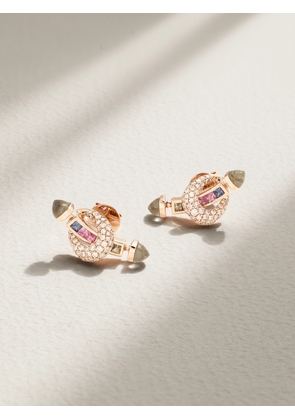 Ananya - Chakra 18-karat Rose Gold Multi-stone Earrings - One size