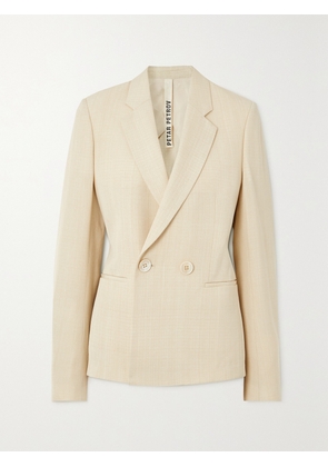 PETAR PETROV - Double-breasted Woven Blazer - Ivory - FR 34,FR 36,FR 38,FR 40,FR 42