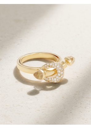 Ananya - Chakra 18-karat Gold, Quartz And Diamond Ring - 6,7