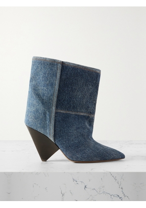 Isabel Marant - Miyako Two-tone Denim Ankle Boots - Blue - FR35,FR36,FR37,FR38,FR39,FR40,FR41