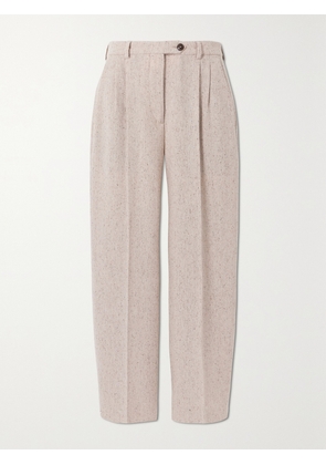 FORTELA - Josephine Pleated Wool-blend Straight-leg Pants - Cream - IT36,IT38,IT40,IT42,IT44,IT46,IT48