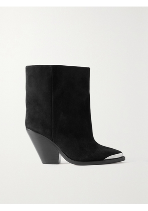 Isabel Marant - Ladel Embellished Suede Ankle Boots - Black - FR35,FR36,FR37,FR38,FR39,FR40,FR41