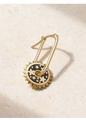 FoundRae - Small Blossom 18-karat Gold And Enamel Single Earring - One size