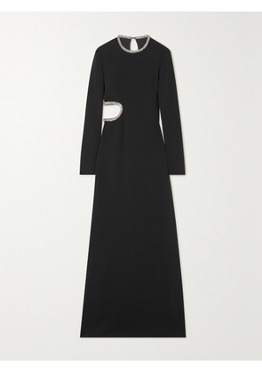 Stella McCartney - + Net Sustain Cutout Crystal-embellished Cady Gown - Black - IT38,IT40,IT42,IT44,IT46,IT48