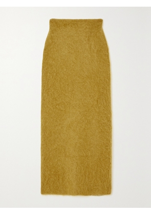 ZANKOV - Delphine Brushed-knit Skirt - Brown - x small,small,medium,large