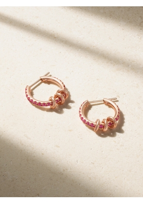 Spinelli Kilcollin - Ara 18-karat Rose Gold Sapphire Hoop Earrings - One size
