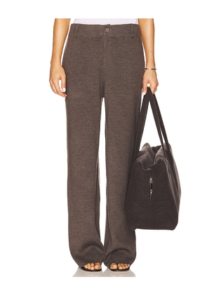 Aya Muse Knit Trousers in Taupe. Size L. Also in S.