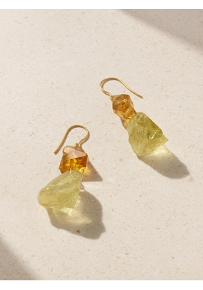 Pippa Small - 18-karat Gold, Citrine And Quartz Earrings - One size