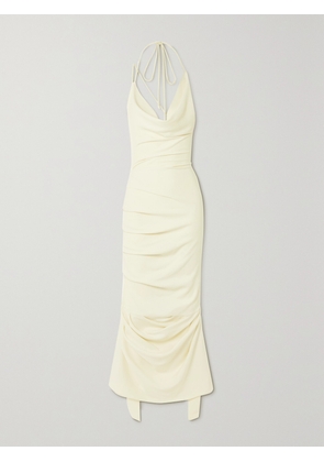 A.W.A.K.E. MODE - Asymmetric Draped Stretch-crepe Gown - Ivory - FR 34,FR 36,FR 38,FR 40,FR 42,FR 44