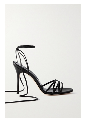 Manolo Blahnik - Leva 105 Leather Sandals - Black - IT34,IT35,IT35.5,IT36,IT36.5,IT37,IT37.5,IT38,IT38.5,IT39,IT39.5,IT40,IT40.5,IT41,IT41.5,IT42,IT42.5,IT43