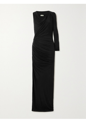 GAUGE81 - Myrtia Asymmetric One-sleeve Ruched Stretch-jersey Maxi Dress - Black - EU 34,EU 36,EU 38,EU 40,EU 42,EU 44