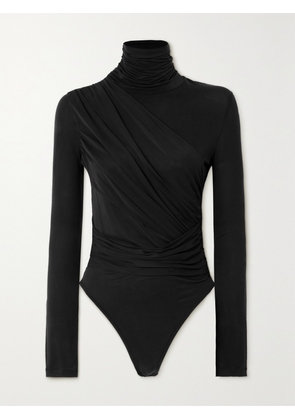 GAUGE81 - Patra Draped Stretch-jersey Turtleneck Bodysuit - Black - EU 34,EU 36,EU 38,EU 40,EU 42,EU 44
