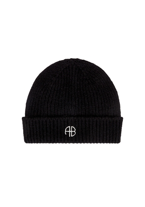 ANINE BING Elia Beanie in Black.