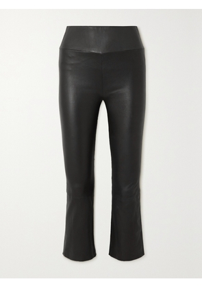 SPRWMN - Cropped Leather Leggings - Black - x small,small,medium,large