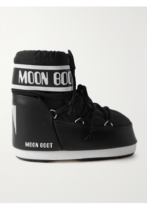Moon Boot - Icon Low Shell And Faux Leather Snow Boots - Black - 36/38,33/35,39/41,42/44