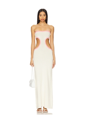 Cin Cin Empire Knit Dress in White. Size L. Also in XL.