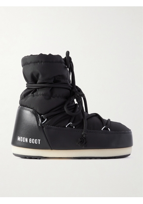 Moon Boot - Icon Light Low Shell And Faux Leather Snow Boots - Black - 41-42,35-36,37-38,39-40