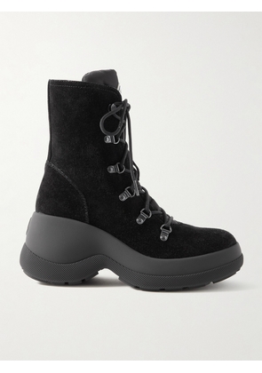 Moncler - Resile Trek Shell-trimmed Suede Ankle Boots - Black - IT36,IT36.5,IT37,IT37.5,IT38,IT38.5,IT39,IT39.5,IT40,IT40.5,IT41