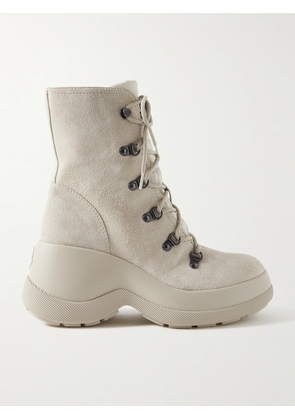 Moncler - Resile Trek Shell-trimmed Suede Ankle Boots - Ecru - IT36,IT36.5,IT37,IT37.5,IT38,IT38.5,IT39,IT39.5,IT40,IT40.5,IT41