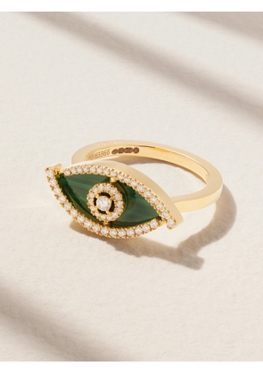 Messika - Lucky Eye 18-karat Gold Malachite Ring - 50,52,54