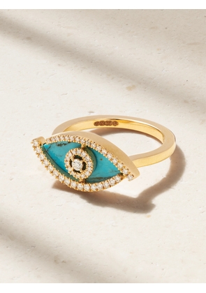 Messika - Lucky Eye 18-karat Rose Gold Turquoise Ring - 50,52,55
