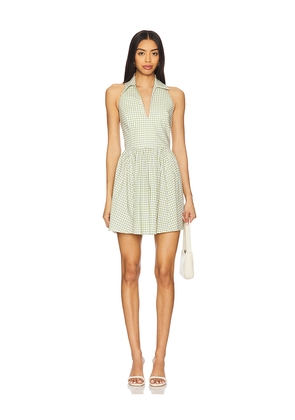 CAROLINE CONSTAS Aya Mini Dress in Green. Size L. Also in XL.