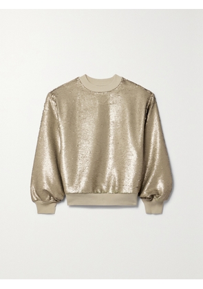 The Frankie Shop - Metz Sequined Jersey Sweatshirt - Metallic - x small,small,medium,large,x large