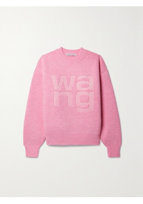 T BY ALEXANDER WANG - Debossed Knitted Sweater - Pink - x small,small,medium,large,x large