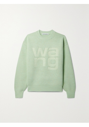 T BY ALEXANDER WANG - Debossed Knitted Sweater - Green - x small,small,medium,large