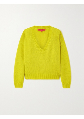 The Elder Statesman - Nimbus Cashmere And Cotton-blend Sweater - Yellow - x small,small,medium,large