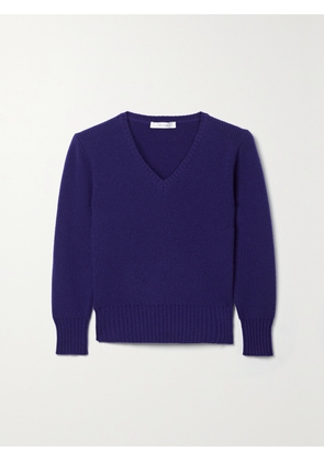 The Row - Cael Cropped Ribbed Cashmere-blend Sweater - Purple - x small,small,medium,large,x large