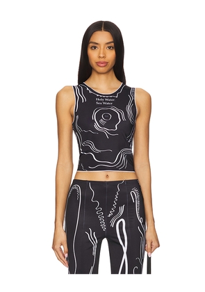 Di Petsa Venus Shell Lycra Top in Black. Size S. Also in XS.