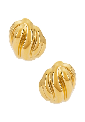 Amber Sceats Jemima Earrings in Metallic Gold.