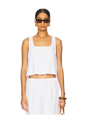 Bella Dahl Square Neck Button Back Tank in White. Size L. Also in M.
