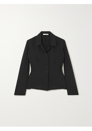 The Row - Fern Cropped Silk Shirt - Black - US0,US2,US4,US6,US8,US10,US12,US14