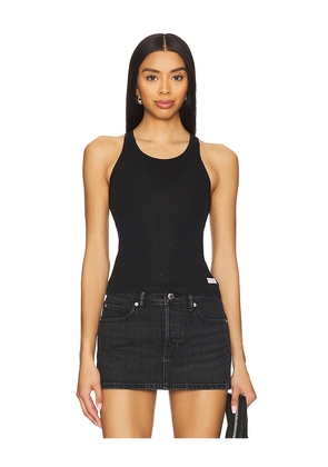 Alexander Wang Hotfix Classic Racer Tank in Black. Size L. Also in XS, S, M, XL.
